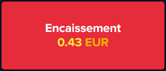 Bouton Cash Out du jeu du poulet casino pour encaisser vos gains